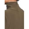 Norma Kamali Womens Long Sleeve Sweetheart Turtle TopDress Shirt(Bark)