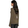 Norma Kamali Womens Long Sleeve Sweetheart Turtle TopDress Shirt(Bark)