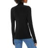 Norma Kamali Womens Long Sleeve Sweetheart Turtle TopDress Shirt(Black)