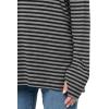 Norma Kamali Women’s Long Sleeve Turtleneck Easy Fit Top(Black/Grey)