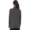 Norma Kamali Women’s Long Sleeve Turtleneck Easy Fit Top(Dark Grey)
