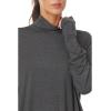 Norma Kamali Women’s Long Sleeve Turtleneck Easy Fit Top(Dark Grey)