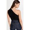 Norma Kamali Women’s One Shoulder Peasant Top(Black)