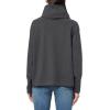 Norma Kamali Women’s Oversized Raglan Sleeve Turtleneck Top(Dark Heather Grey)