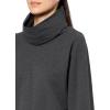 Norma Kamali Women’s Oversized Raglan Sleeve Turtleneck Top(Dark Heather Grey)