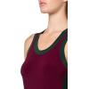 Norma Kamali Women’s Side Stripe Racer Tee(Plum/Dark Emerald)