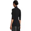 Norma Kamali Women’s Slim Fit Short Sleeve Turtle Top (24)(Midnight)