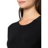 Norma Kamali womens Cropped Long Sleeve T(Black)