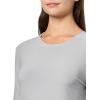 Norma Kamali womens Cropped Long Sleeve T(Grey)