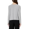 Norma Kamali womens Cropped Long Sleeve T(Grey)