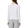 Norma Kamali womens Cropped Long Sleeve T(Snow White)