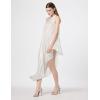 Norma Kamali womens One Shoulder Diagonal Tunic(Pearl)
