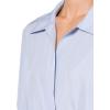 Norma Kamali womens Super Oversized Boyfriend Nk Shirt Bodysuit(Misty Blue)