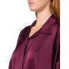 Norma Kamali womens Super Oversized Boyfriend Nk Shirt Bodysuit(Plum)