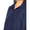 Norma Kamali womens Super Oversized Boyfriend Nk Shirt Bodysuit(True Navy)
