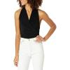 Norma Kamali Womens Halter Wrap TopCami Shirt(Black)
