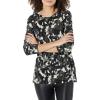 Norma Kamali Women’s Kamali Kulture Long Sleeve Crew Top(Modern Camo)