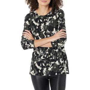 Norma Kamali Women’s Kamali Kulture Long Sleeve Crew Top(Modern Camo)