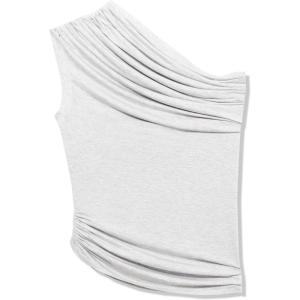 Norma Kamali Women’s Lazy Diana Top(Light Grey)