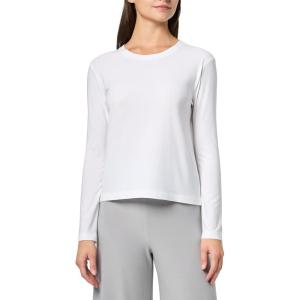 Norma Kamali womens Cropped Long Sleeve T(Snow White)