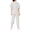 Norma Kamali womens Rectangle Jog JumpsuitJumpsuit(Heather Grey)