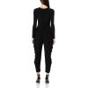 Norma Kamali womens Waterfall Jumpsuit W/Mesh Insert(Black)