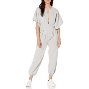 Norma Kamali womens Rectangle Jog JumpsuitJumpsuit(Heather Grey)