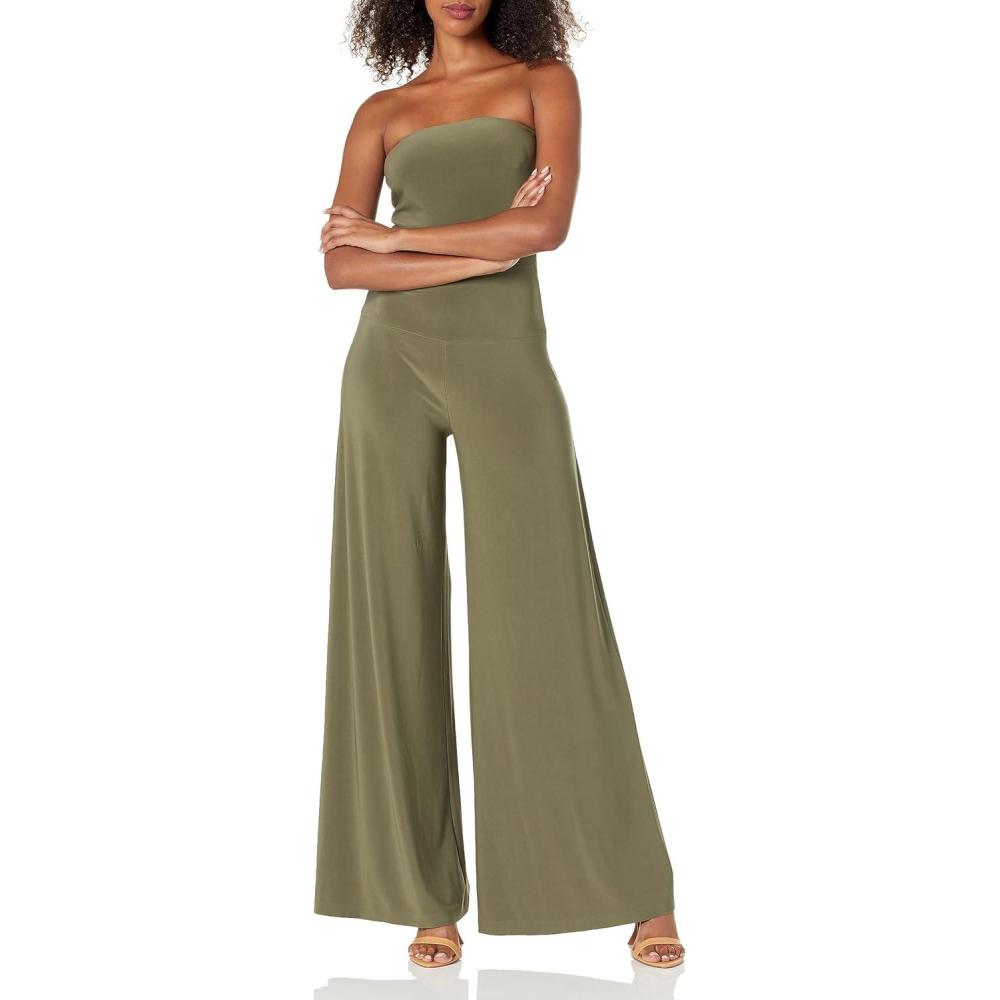image:imageNorma Kamali womens Strapless Elephant JumpsuitMilitary