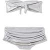 Norma Kamali Womens Johnny D Bra + Low Rise Bill Bottom(Silver)