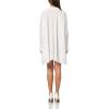 Norma Kamali Womens Super Oversized Nk Shirt Dress Above Knee Open(Snow White)