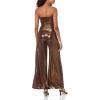 Norma Kamali womens Strapless Elephant Jumpsuit(Chocolate)