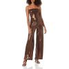 Norma Kamali womens Strapless Elephant Jumpsuit(Chocolate)