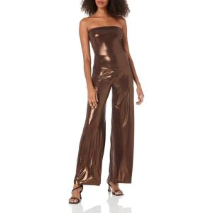 Norma Kamali womens Strapless Elephant Jumpsuit(Chocolate)