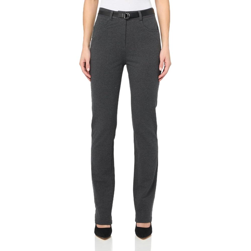 image:imageNorma Kamali Womens High Waist Boot Leg JeanDark Heather Grey