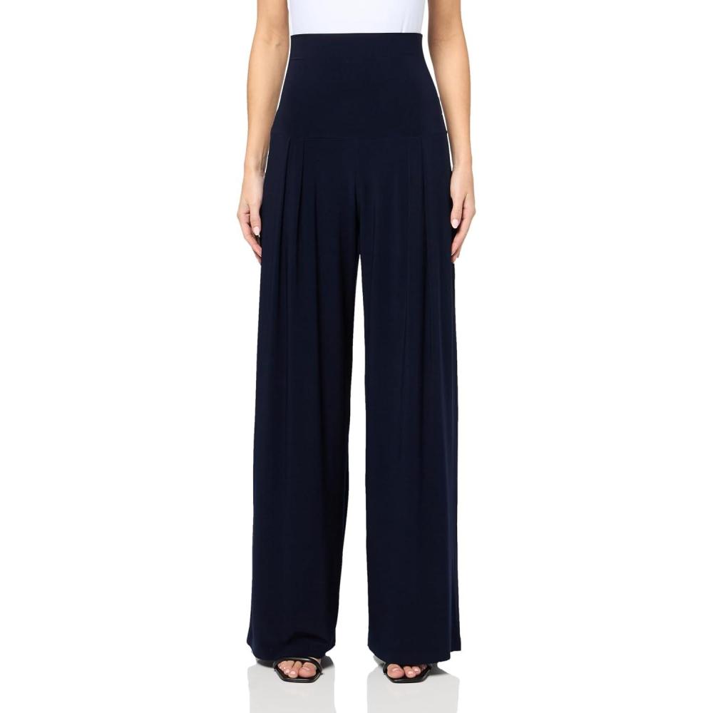 image:imageNorma Kamali Womens High Waist Pleat PantsTrue Navy