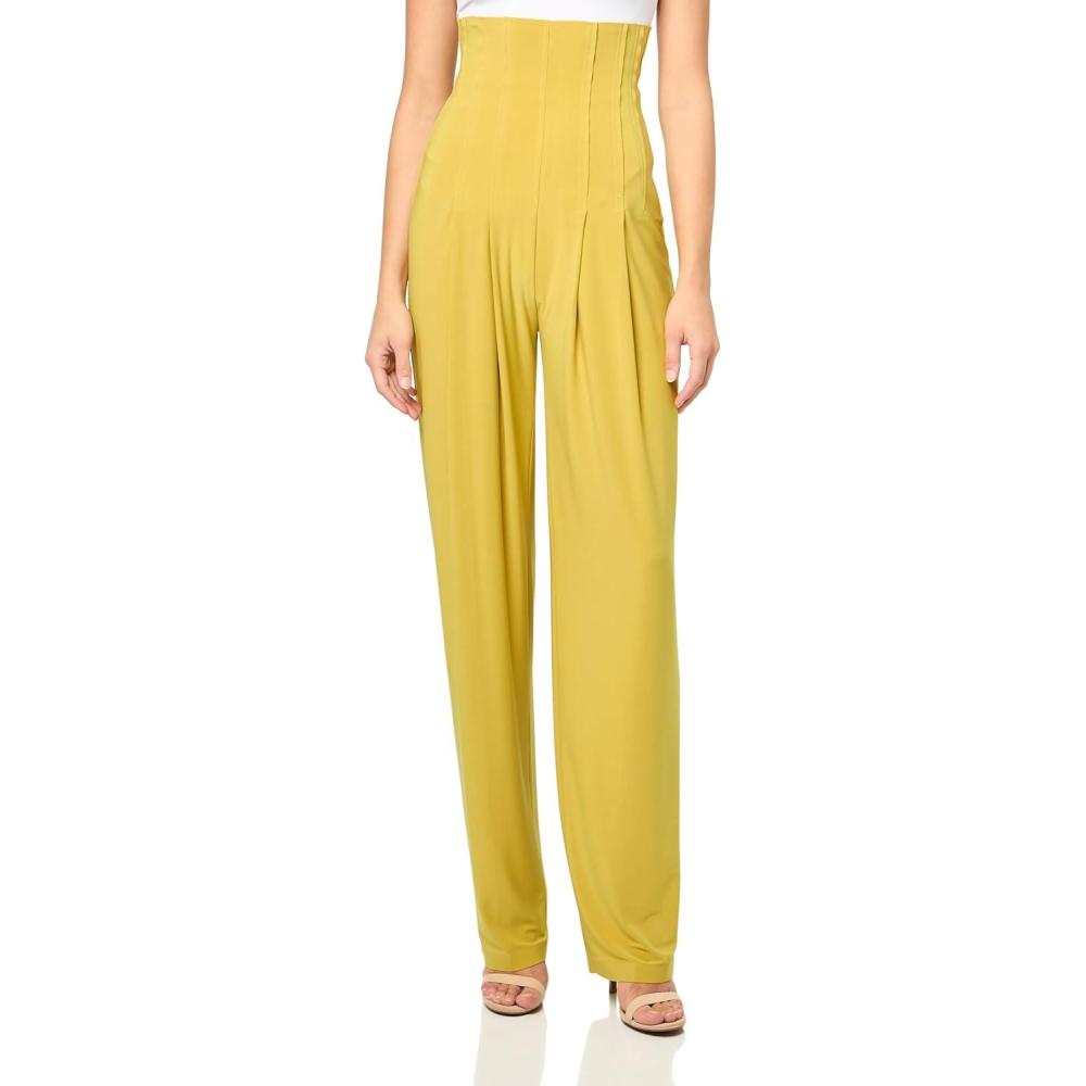 image:imageNorma Kamali Womens High Waist Tailored Pleat PantAsparagus