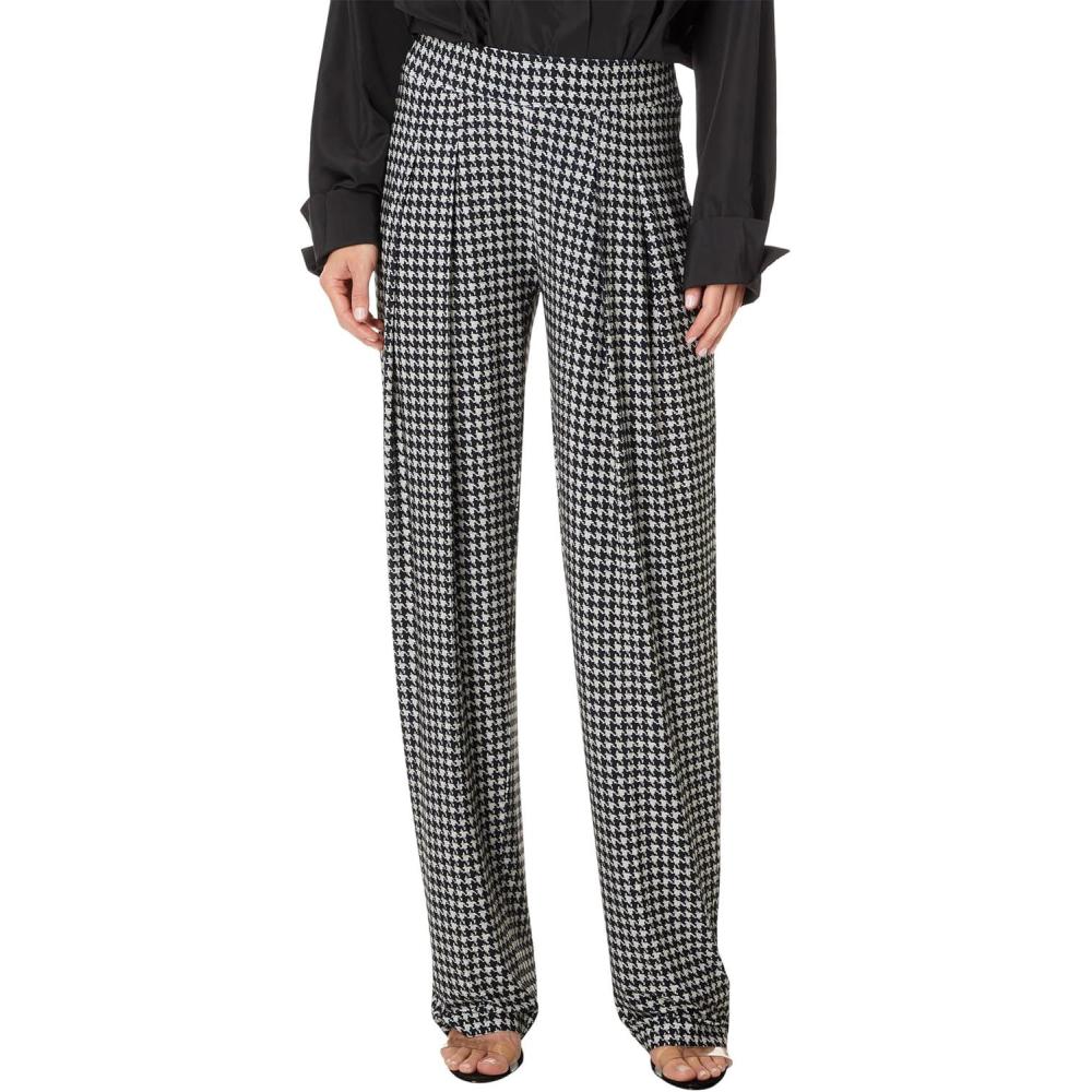 image:imageNorma Kamali Womens Low Rise Pleated TrouserLarge Houndstooth