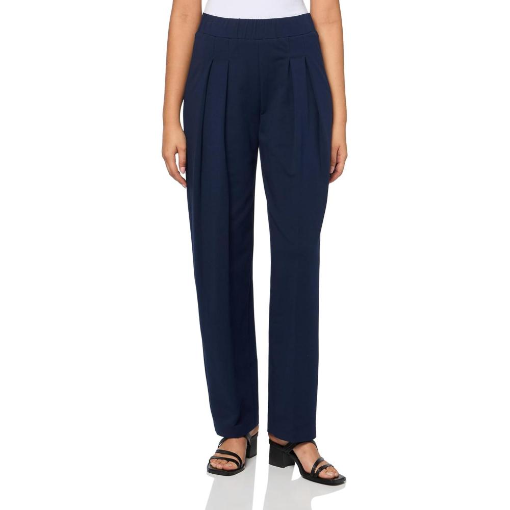 image:imageNorma Kamali Womens Low Rise Pleated TrouserTrue Navy