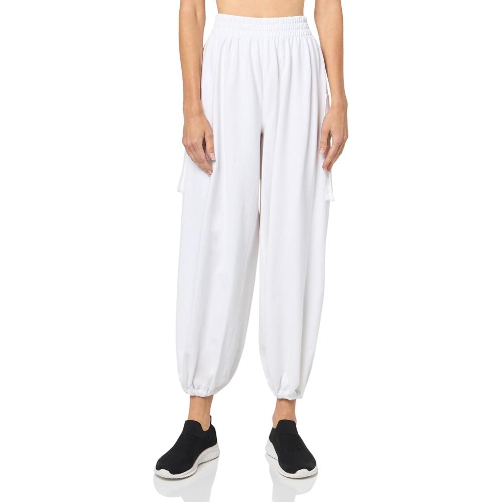 image:imageNorma Kamali Womens Oversized Boyfriend Cargo SweatpantSnow White