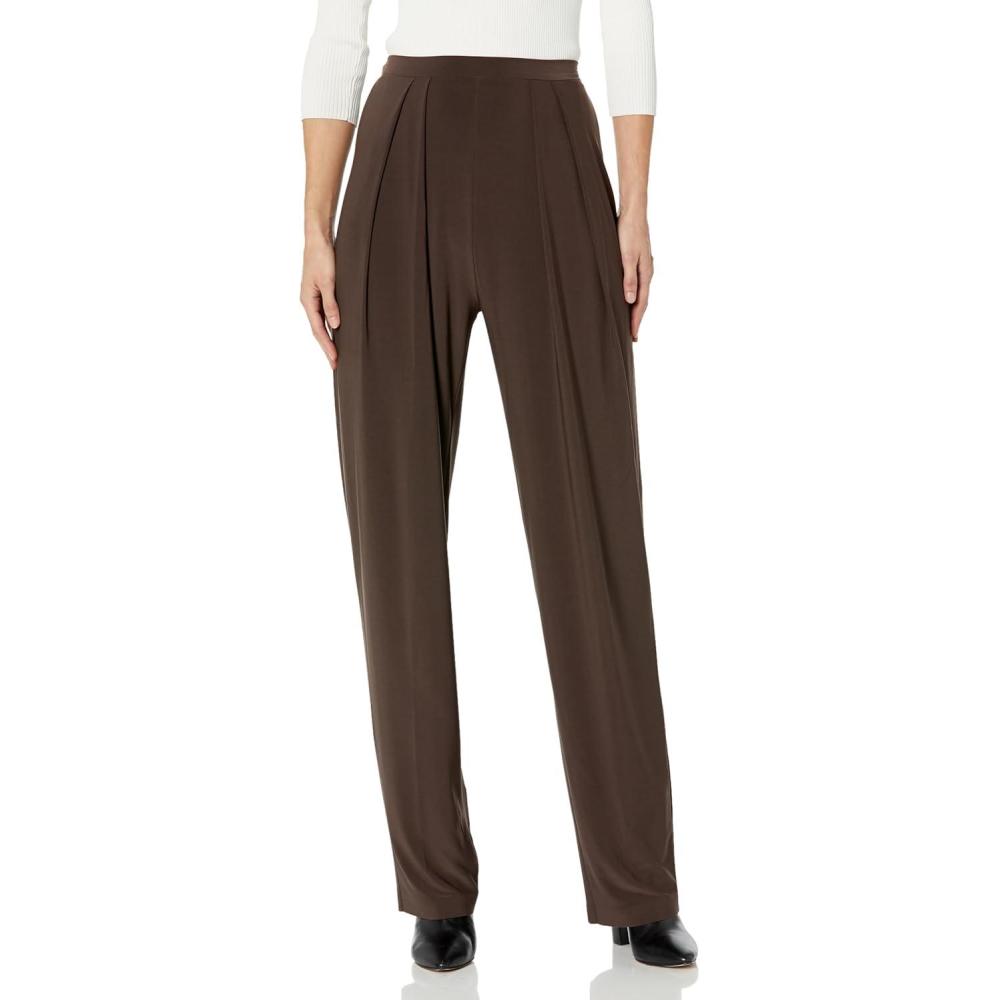 image:imageNorma Kamali Womens Tapered Pleated TrouserChocolate