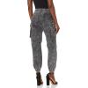 Norma Kamali Women’s Boyfriend Cargo Sweat Jog Pant(Black Acid Wash)