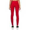 Norma Kamali Women’s Diagonal Legging with Mesh Insert(Tiger Red/Tiger Red)