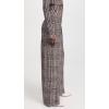 Norma Kamali Women’s High Waist Pleat Pants(Chocolate Glenn Plaid Tweed)