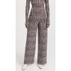 Norma Kamali Women’s High Waist Pleat Pants(Chocolate Glenn Plaid Tweed)
