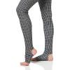 Norma Kamali Women’s Legging W/Footie W/O Waistband(Large Houndstooth)