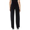 Norma Kamali Womens Low Rise Pleated Trouser(Black)