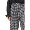 Norma Kamali Womens Low Rise Pleated Trouser(Large Houndstooth)