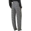 Norma Kamali Womens Low Rise Pleated Trouser(Large Houndstooth)