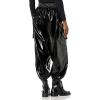 Norma Kamali Womens Oversized Boyfriend Cargo Sweatpant(Black)