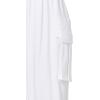 Norma Kamali Womens Oversized Boyfriend Cargo Sweatpant(Snow White)